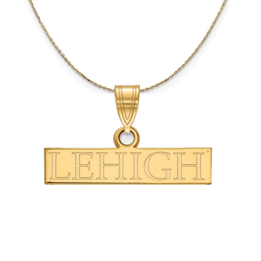 14k Yellow Gold Lehigh U Small Necklace - 22 Inch
